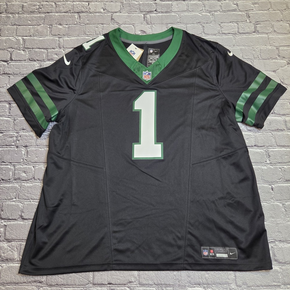 NWT Sauce Gardner New York Jets Authentic Black Nike Jersey Size 3XL